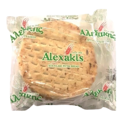 Alexakis Pita Bread 18cm – Pack of 10 Soft Greek Pitas